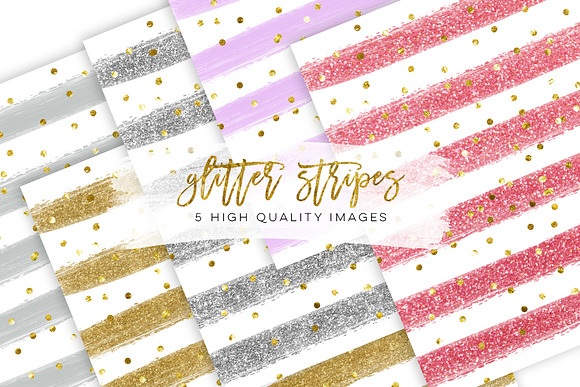 stripes paper stripes gold pink in Illustrations - product preview 1