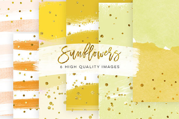 Watercolor Sunflowers & Pumpkins Set in Illustrations - product preview 12