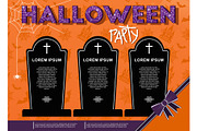 Vector halloween party poster