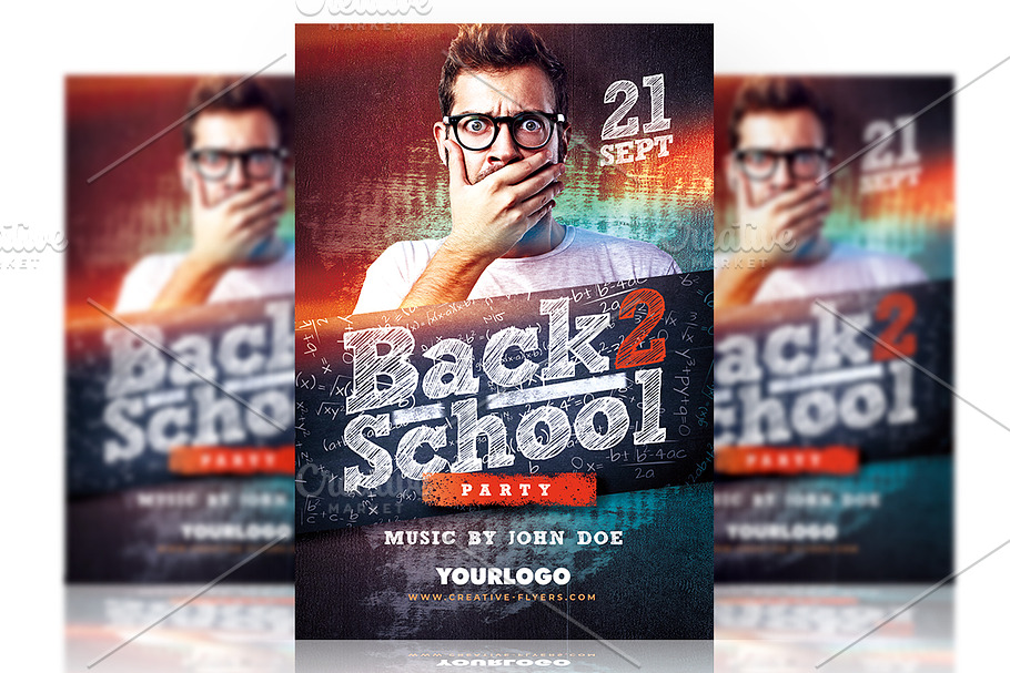 Back to School Psd Flyer in Flyer Templates - product preview 8