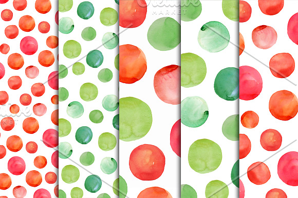 Watercolor Dots Background in Patterns - product preview 1