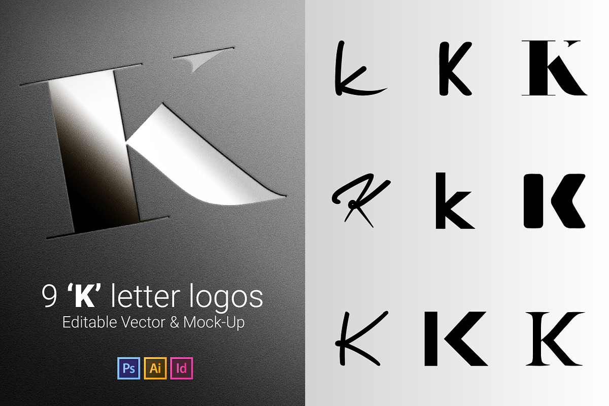 9 K Letter Logos - Vector & Mock-Up in Logo Templates - product preview 8