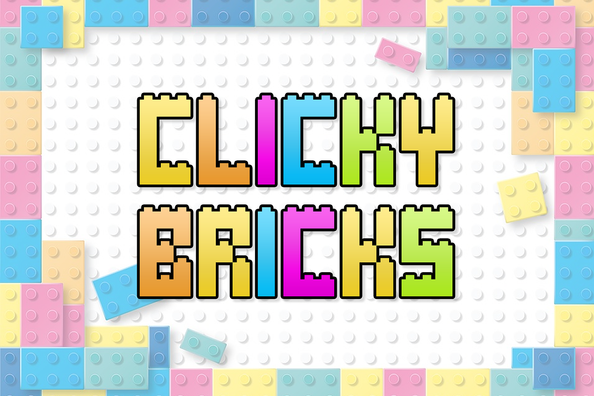 Clicky Bricks in Display Fonts - product preview 8