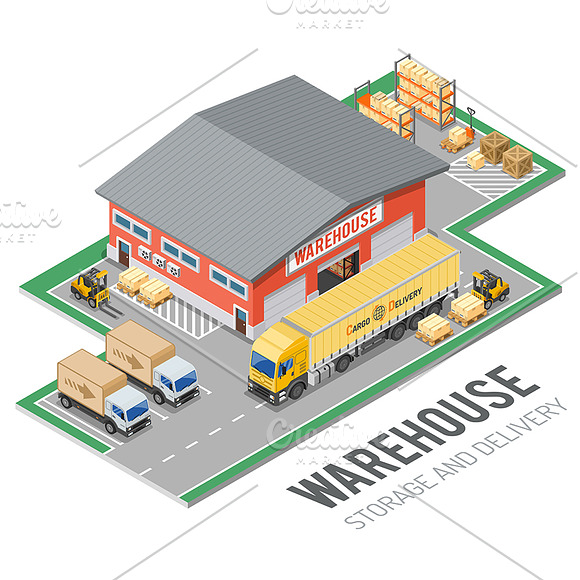 Warehouse Logistics and Delivery in Illustrations - product preview 1