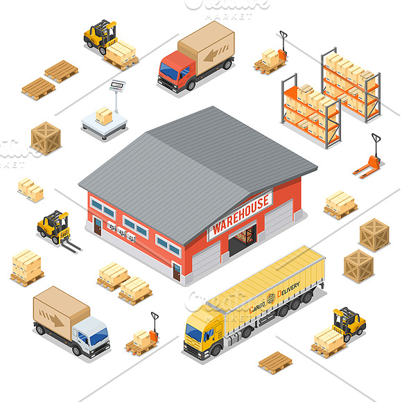 Warehouse Logistics and Delivery in Illustrations - product preview 2