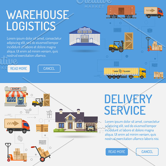 Warehouse Logistics and Delivery in Illustrations - product preview 4