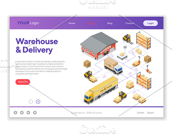 Warehouse Logistics and Delivery in Illustrations - product preview 5