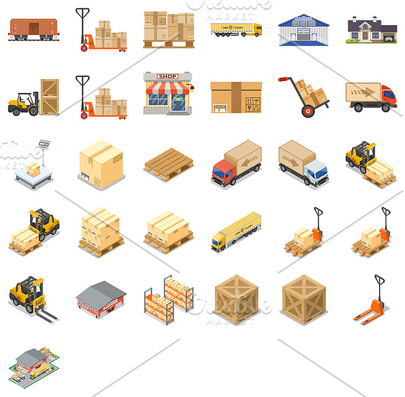 Warehouse Logistics and Delivery in Illustrations - product preview 6