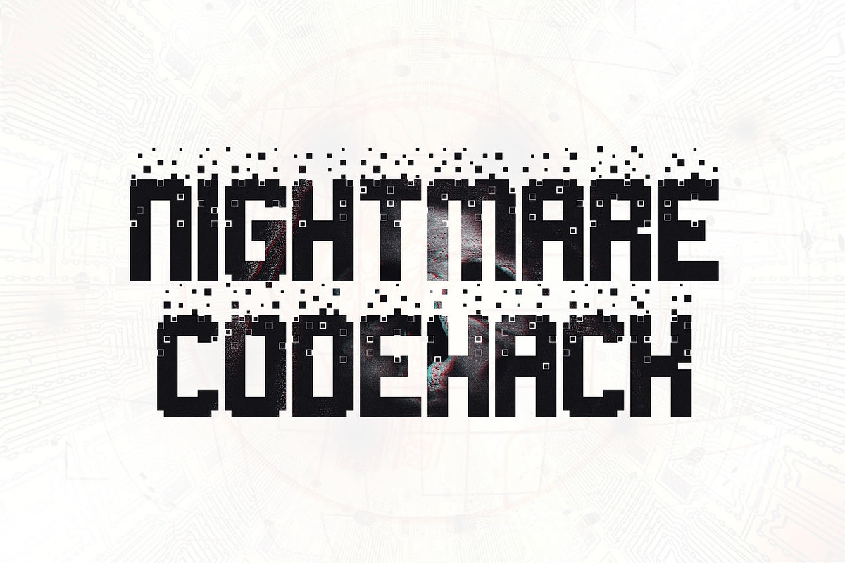 Nightmare Codehack in Display Fonts - product preview 8