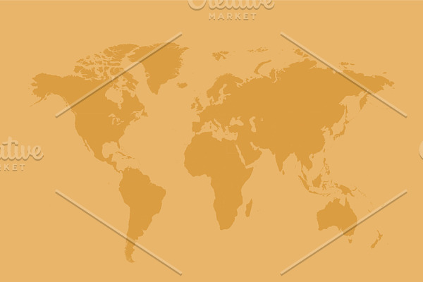 World map cream vector
