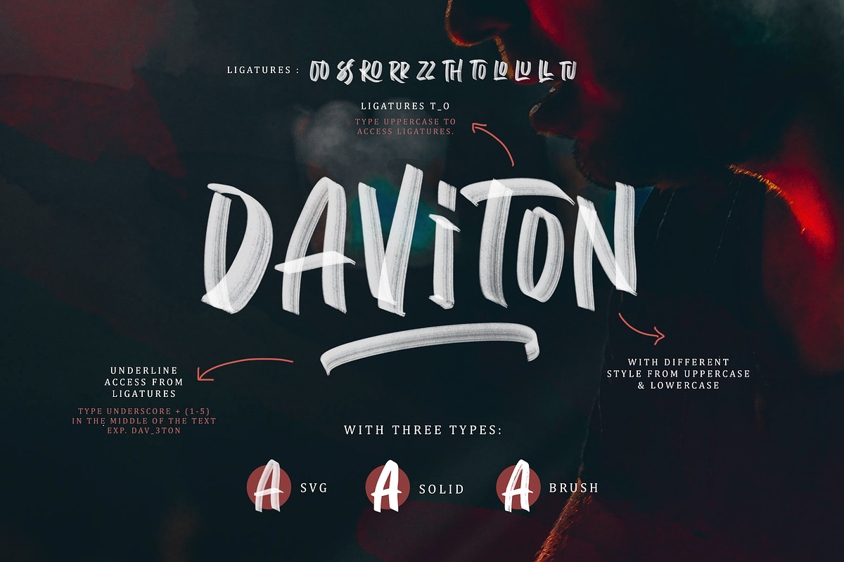 Daviton SVG - Freestyle Font in Display Fonts - product preview 8