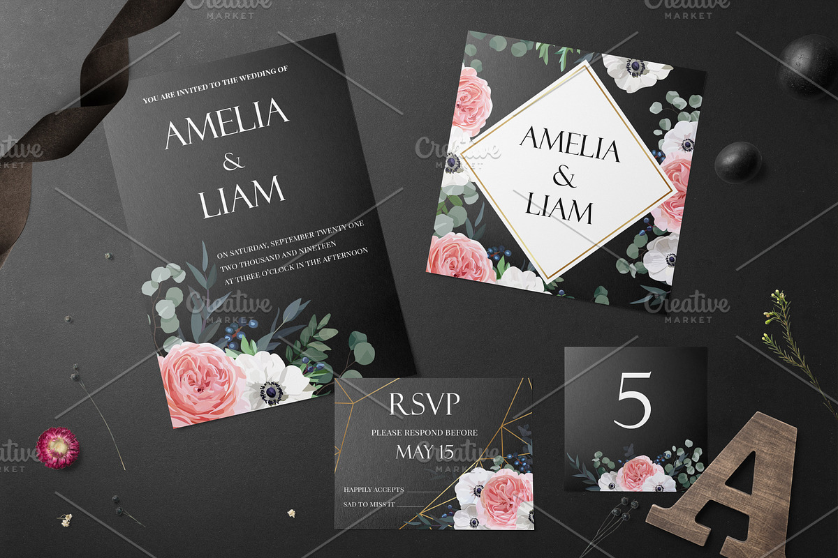 Floral Design Set - Garden Rose in Illustrations - product preview 8