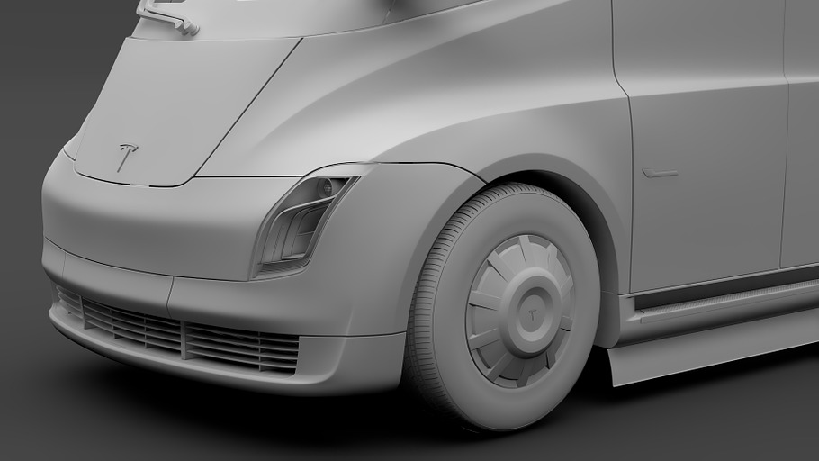 Tesla Semi 4axis 2018 in Vehicles - product preview 12