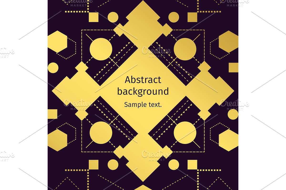 Modern geometric abstract gold in Illustrations - product preview 8