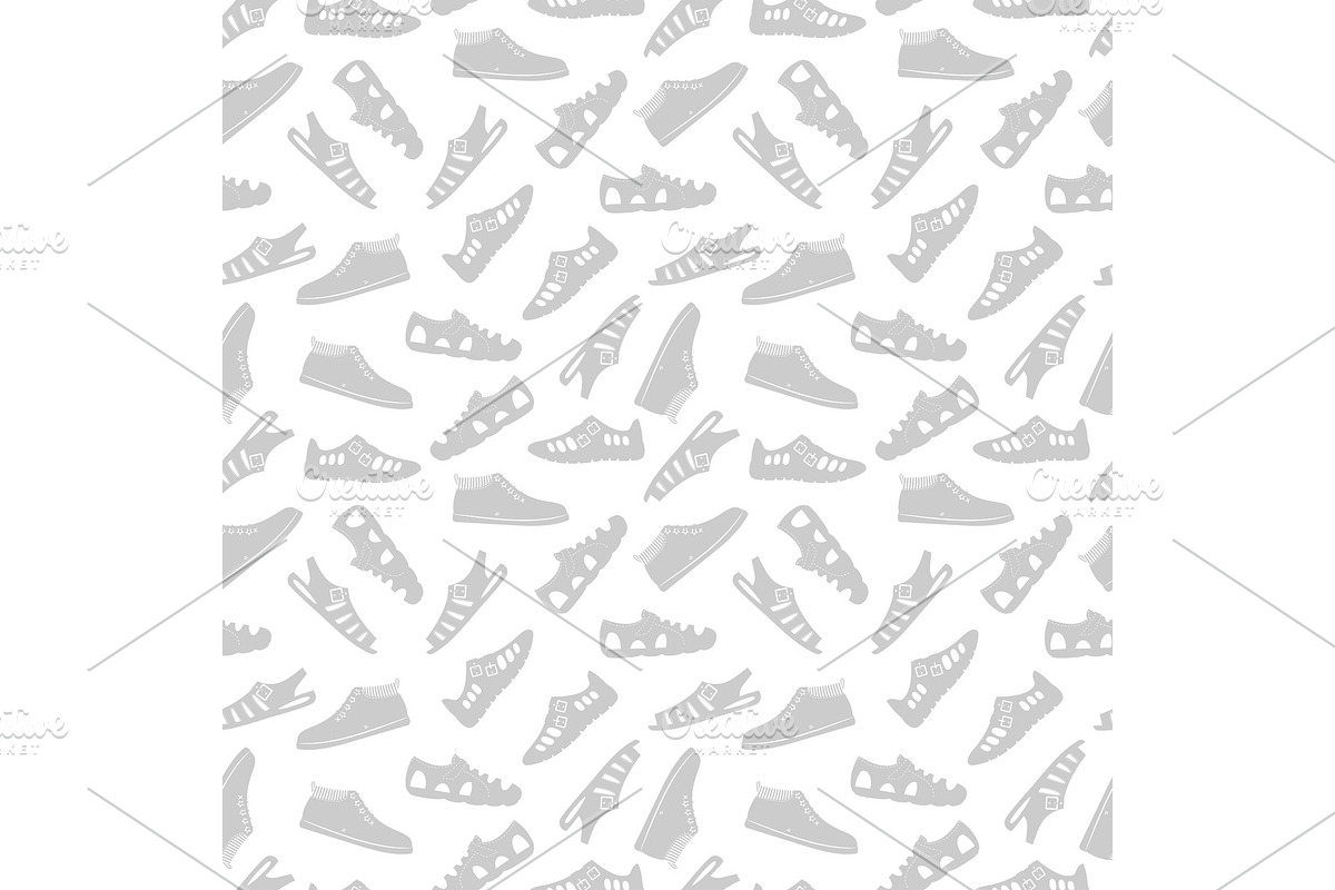 Sport footwear seamless pattern in Illustrations - product preview 8