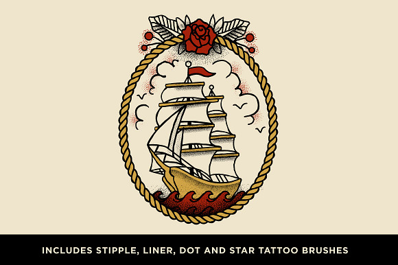 Drunk Sailor Procreate Stipple Brush in Photoshop Brushes - product preview 7