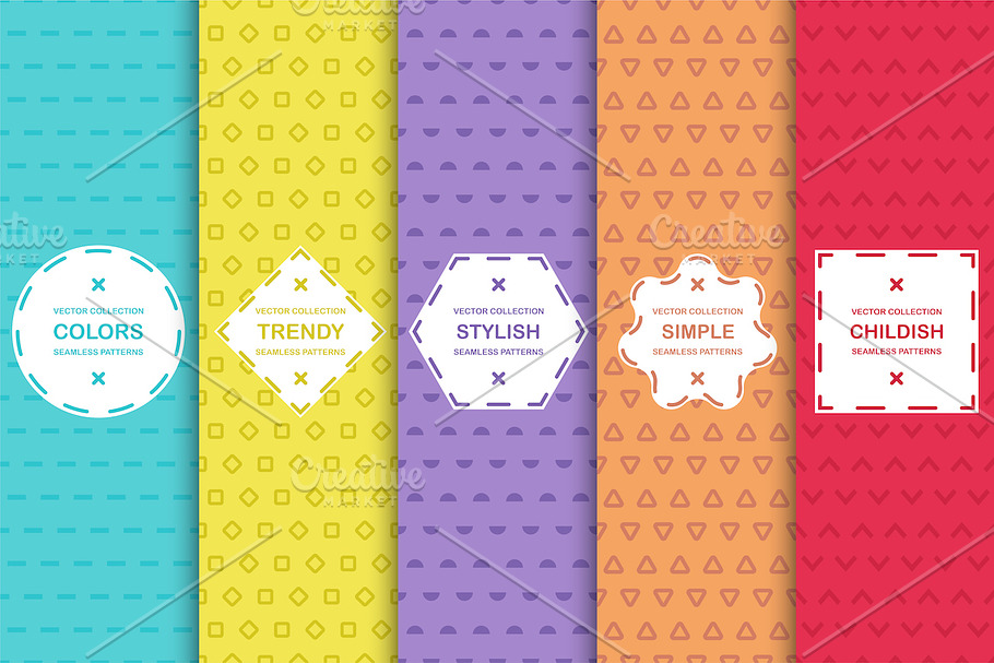 Vibrant seamless simple patterns in Patterns - product preview 8