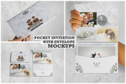 Pocket Invitation Envelope MockUps