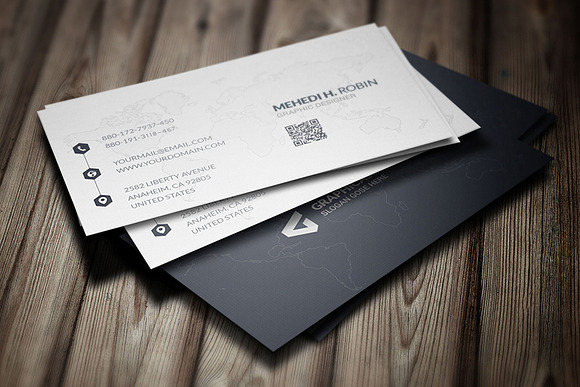 Simple Business Card Design vol-01 in Business Card Templates - product preview 2