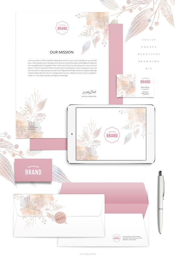 MISTY - Floral Graphics and Monogram in Illustrations - product preview 9