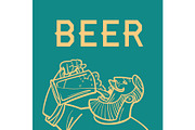 Beer man drinks logo