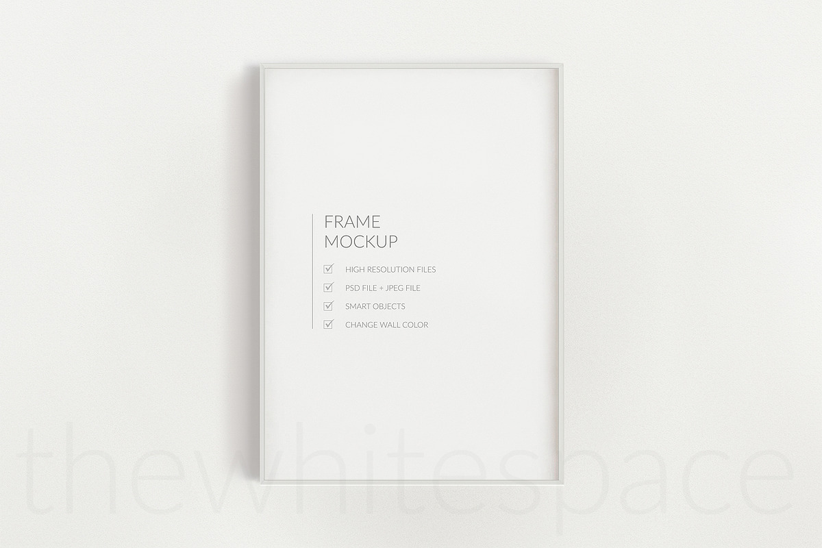 Thin White Frame Mockup in Graphics - product preview 8