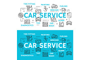 Car service and auto repair vector