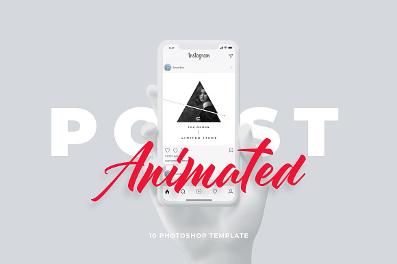 09-ANIMATED Minimal Instagram Post in Social Media Templates - product preview 6