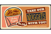 Fast food chicken nuggets poster