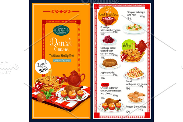 Danish cuisine dishes and desserts