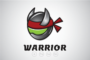 Metal Ninja Helmet Logo Template