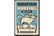 Mountain sheep hunting season