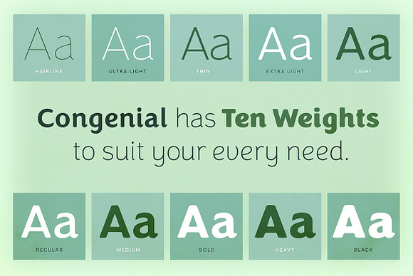 Congenial UltraLight in Sans-Serif Fonts - product preview 2