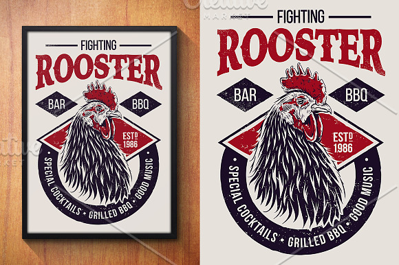Rooster | Vector Art and Design in Illustrations - product preview 3