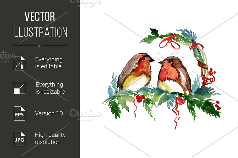 Watercolor Bird in Graphics - product preview 8