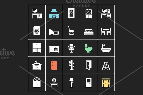 Furniture & Decor Filled Icon in Graphics - product preview 4