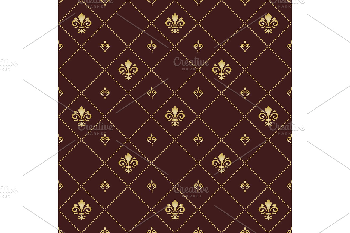 Seamless Vector Pattern With Golden in Patterns - product preview 8