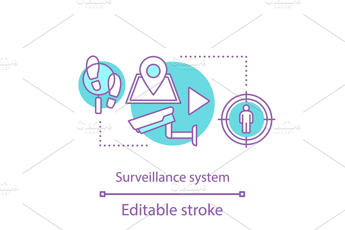 Surveillance concept icon in Graphics - product preview 8