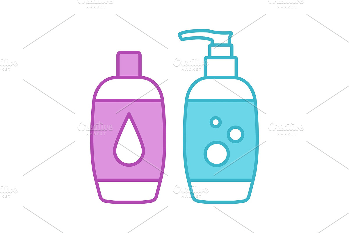 Shampoo and bath foam color icon in Graphics - product preview 8