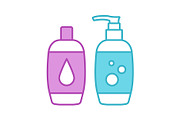 Shampoo and bath foam color icon