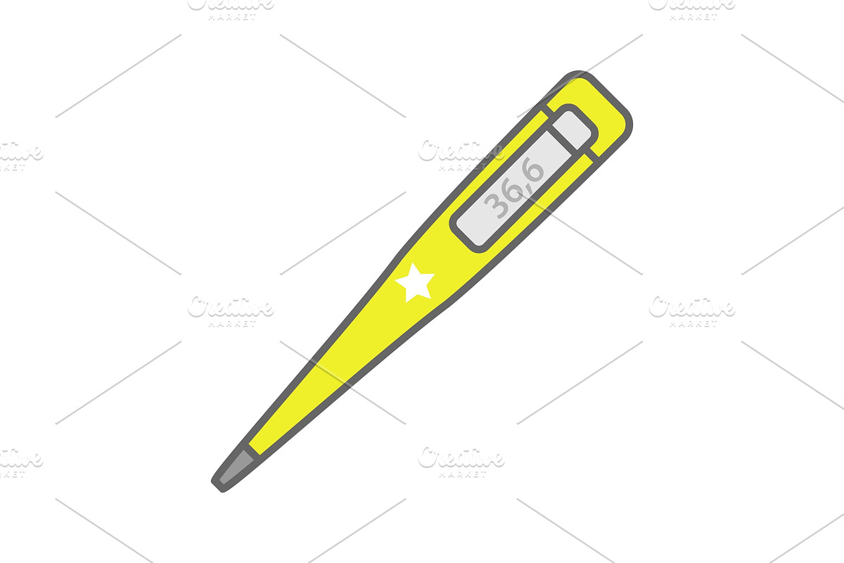 Thermometer for babies color icon in Graphics - product preview 8
