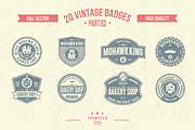 2O Vintage Badges (EDITABLE TEXT)