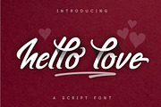 hello love - script font (+bonus)