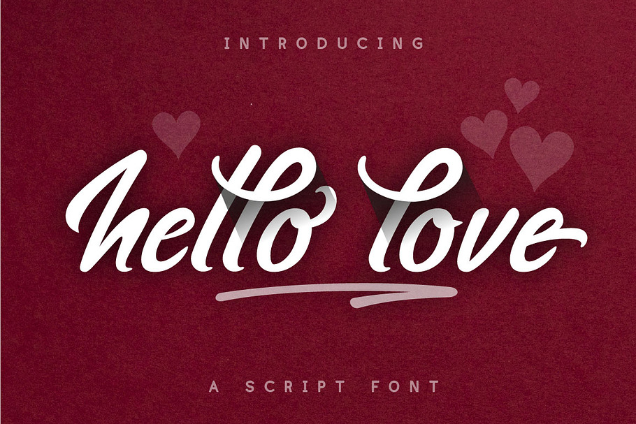 hello love - script font (+bonus) in Love Fonts - product preview 8