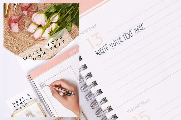Floral Blogger Beauty Mockup Bundle in Product Mockups - product preview 6