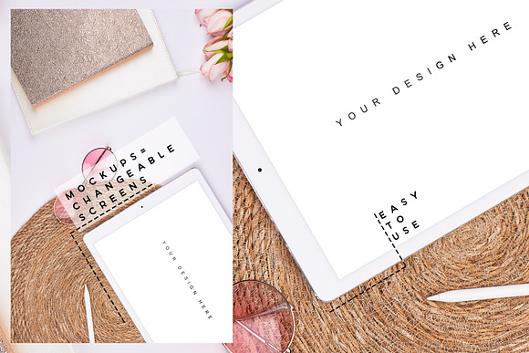 Floral Blogger Beauty Mockup Bundle in Product Mockups - product preview 7