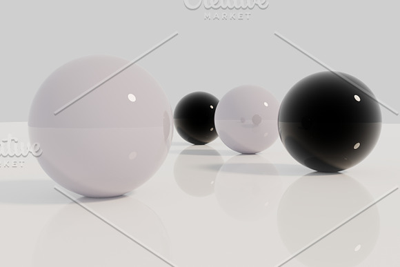 Black and White Reflective Spheres in Textures - product preview 2