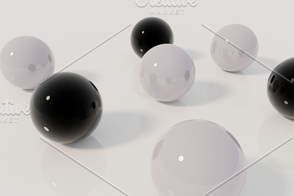 Black and White Reflective Spheres in Textures - product preview 6