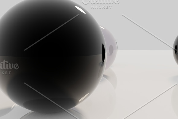 Black and White Reflective Spheres in Textures - product preview 9