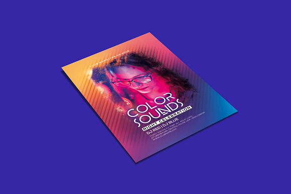 Color Sounds Party Flyer in Flyer Templates - product preview 2